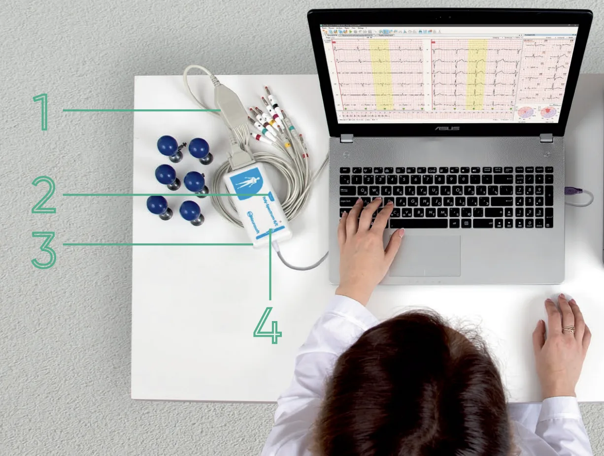 EasyCardioGraph — ECG numérisé filaire 12 dérivations 8 000 Hz